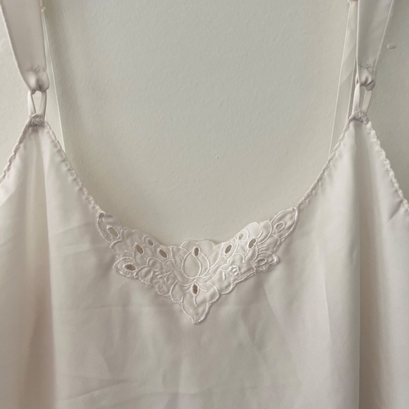 Vintage Ivory Slip Slipdress Lingerie Sleepwear Romantic 90's Size Medium - Picture 3 of 6